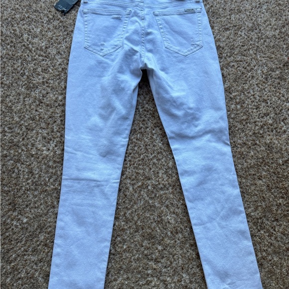 JOE'S JEANS NEW $188 White Mid-Rise Skinny Crop Jean Cut Hem Size 27 - Picture 3 of 6